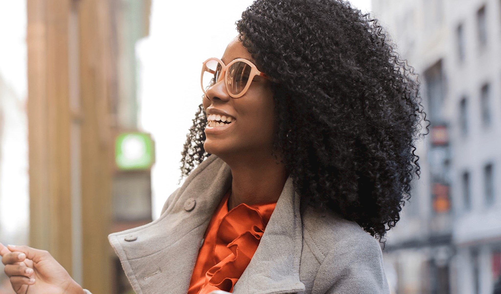 Woman on a city street