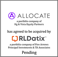 Allocate (logo) a portfolio company of Hg Capital and Vista Equity Partners, Has Agreed to Be Acquired by RLDatix (logo), a portfolio company of TA Associates and Five Arrows Principal Investments