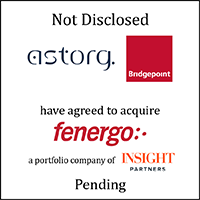 Astorg (logo) and Bridgepoint (logo) Have Agreed to Acquire Fenergo (logo) a portfolio company of Insight Partners (logo)