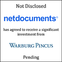 NetDocuments (logo) has Agreed to Receive a Significant Investment from Warburg Pincus (logo)