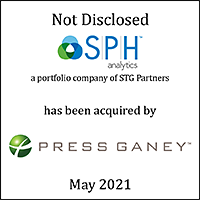 SPH Analytics (logo), a portfolio company of STG Partners, Has Been Acquired  by Press Ganey (logo)