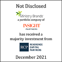 Ministry Brands (logo) Has Received a Majority Investment From Reverence Capital Partners (logo)