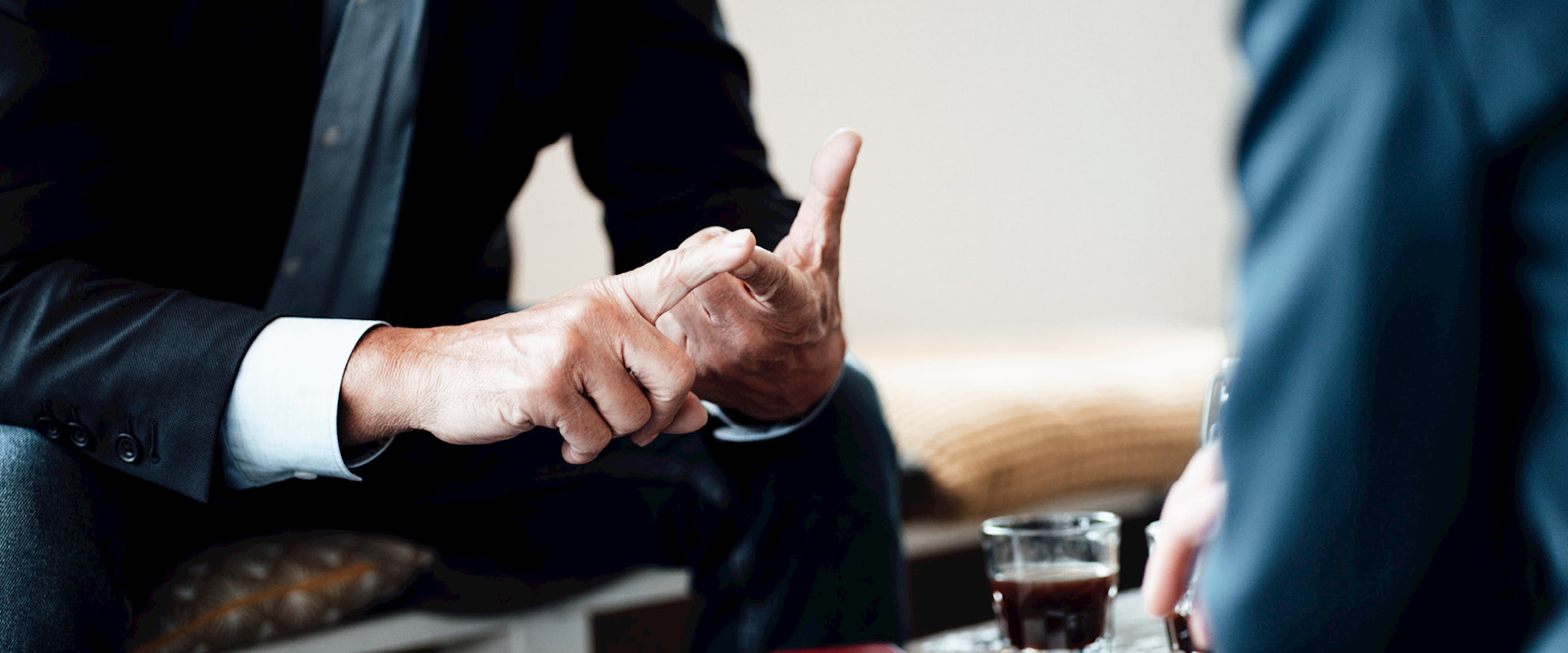 Closeup of a man's hands