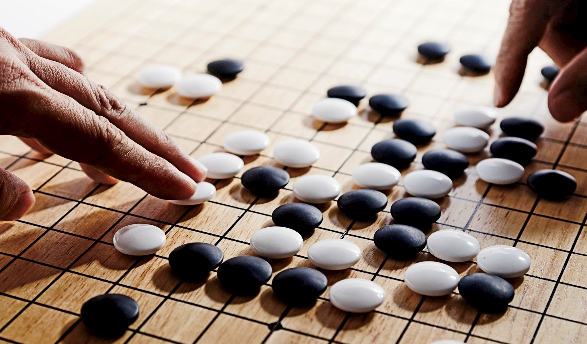 Game pieces on a board