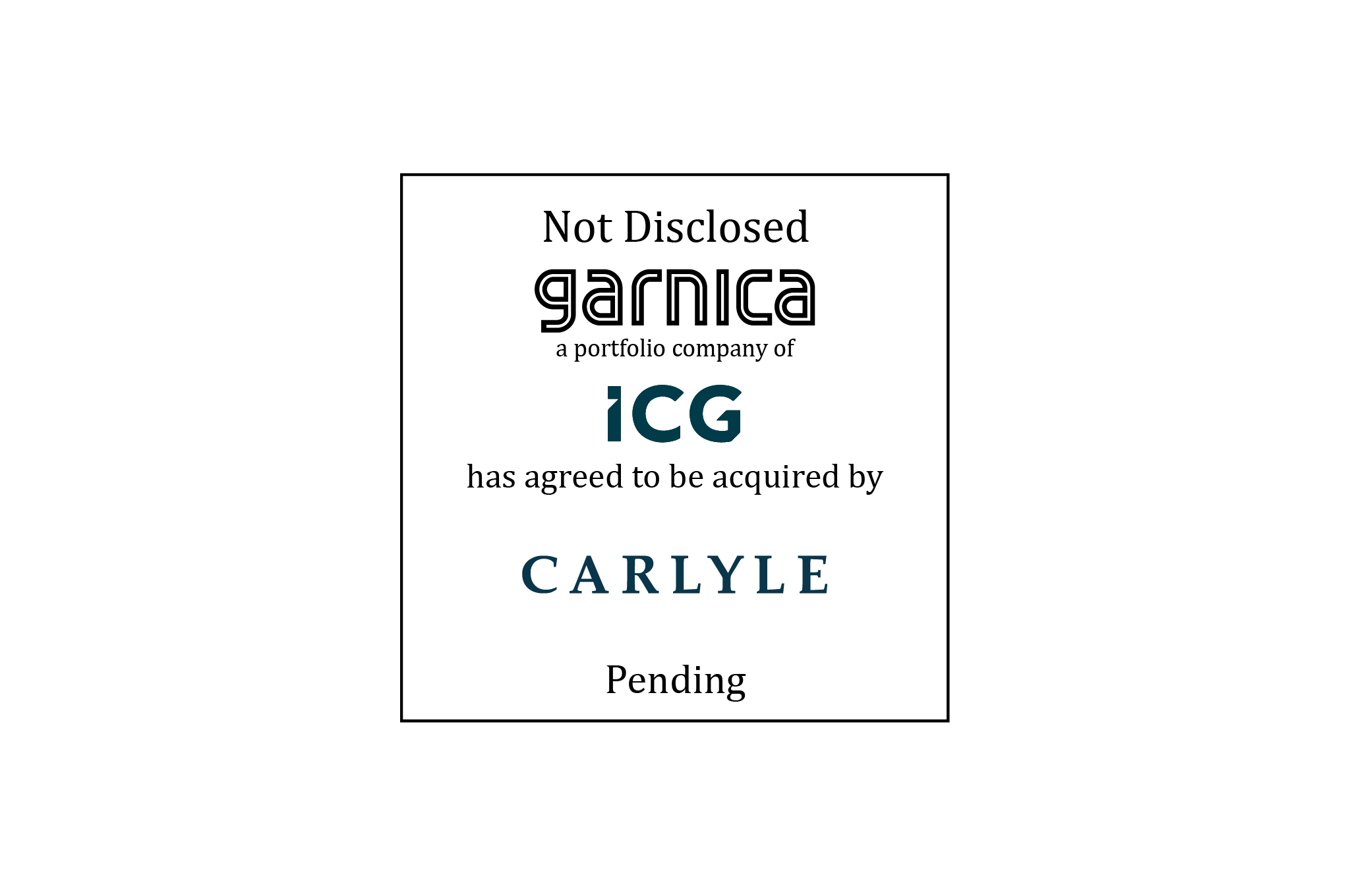 Not Disclosed | Garnica (logo), a portfolio company of ICG, Has Agreed to be Acquired by Carlyle (logo) | Pending