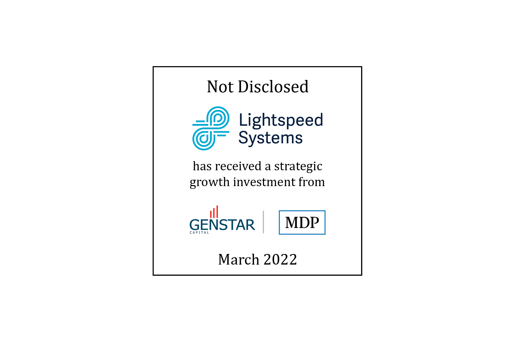 Lightspeed Systems/Genstar, MDP tombstone