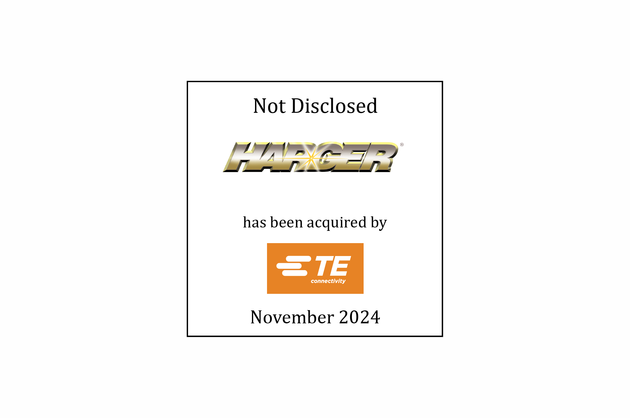 Not Disclosed | HARGER has been acquired by TE Connectivity | November 2024