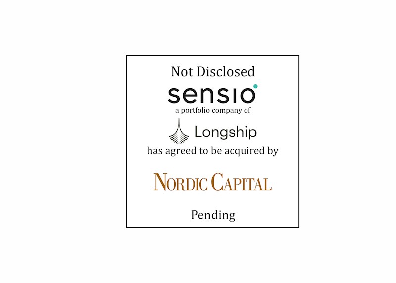 Not Disclosed - sensio a portfolio company of Longship has agreed to be acquired by Nordic Capital - Pending