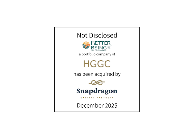 Not Disclosed | Better Being Co. (logo), a portfolio company of HGGC (logo), has been acquired by Snapdragon Capital Partners (logo) | December 2025