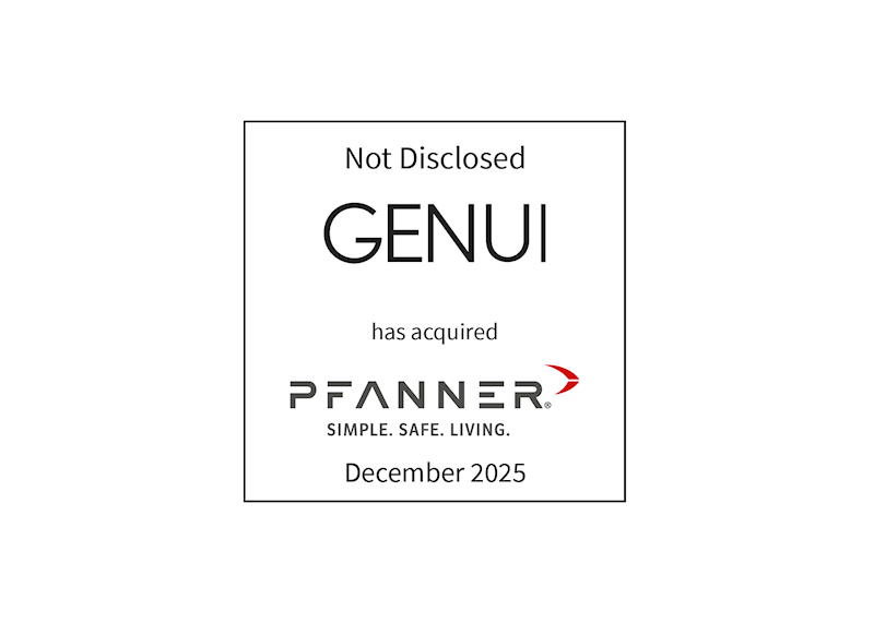 Not Disclosed | Genui (logo) has agreed to acquire Pfanner (logo) | Pending