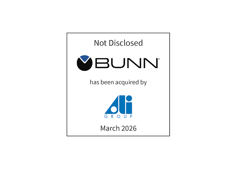 Not Disclosed | Bunn (logo) has been acquired by Ali Group (logo) | March 2026