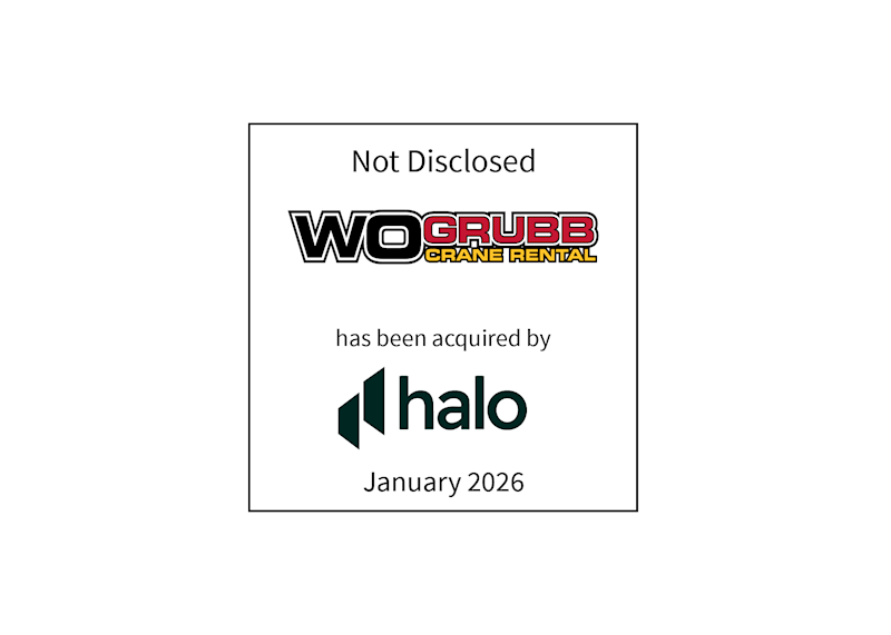 Not Disclosed | W.O. Grubb Crane Rental (logo) Has Been Acquired by Halo Partners (logo) | January 2026